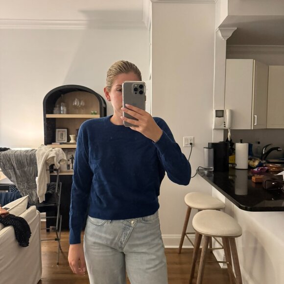 Blue Cashmere Sweater Madewell - Picture 1 of 4